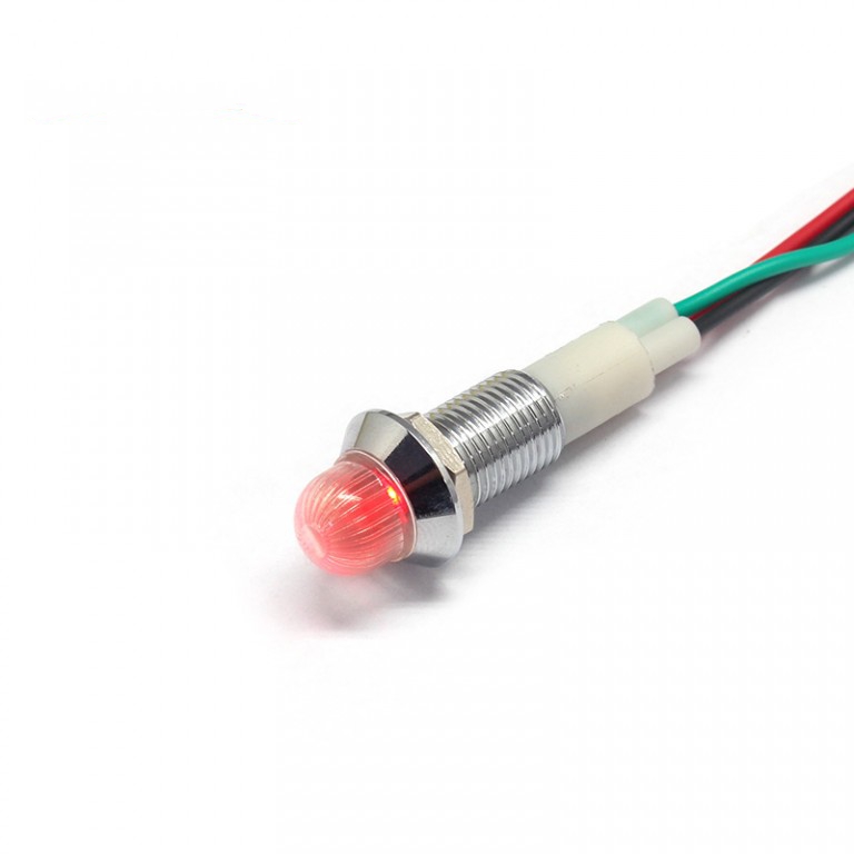  10mm 220V red-green double color ip67 metal led pilot lamp