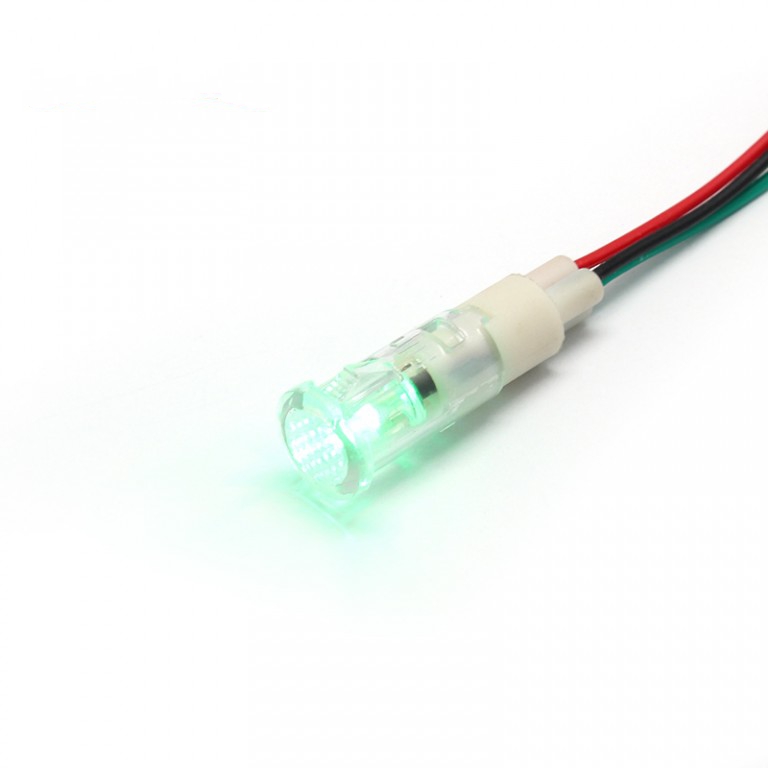  10mm red green two colors 12v led plastic indicator lamp