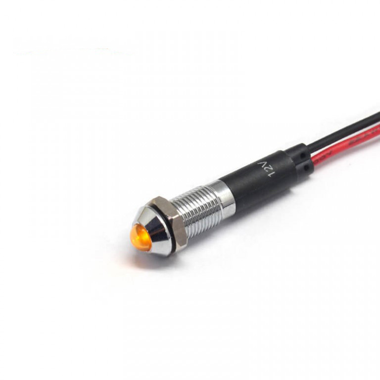  12V LED Auto and motorcycle accessories 8mm metaL INDICATOR LIGHT