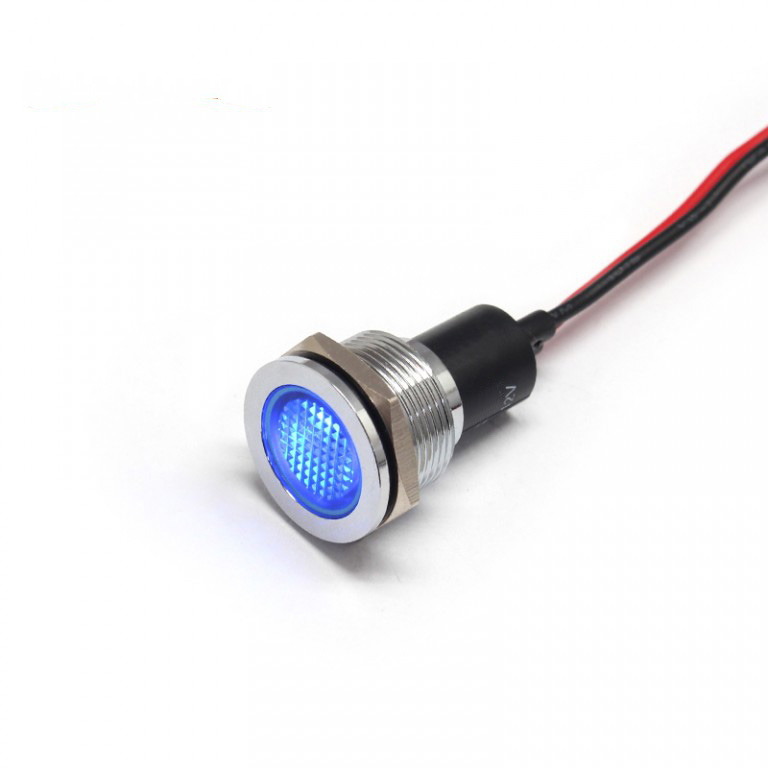  19mm red led ip67 metal pilot indicator light with a wire