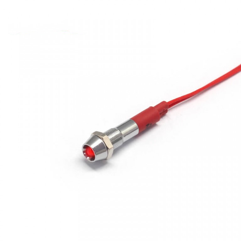  6V red LED metal strip line 6mm indicator light