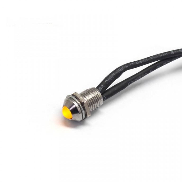  8mm cheap and good quality 12v metal indicator light with wire