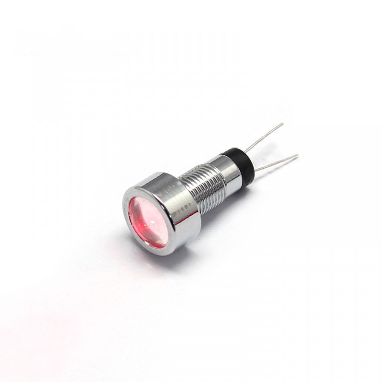  8mm metal automation 12v red lamp light